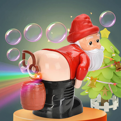 Grappige Kerstman Bellenblaasmachine – Betoverende bubbels & feestmuziek